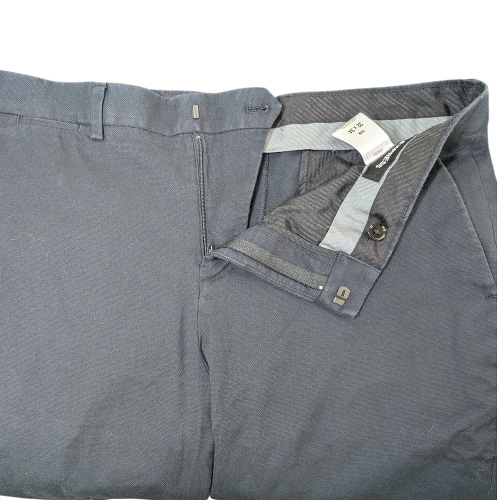 Express Mens 32 x 34 Slim Fit Stretch Dark Gray Dress Pants Business Casual - Picture 4 of 11